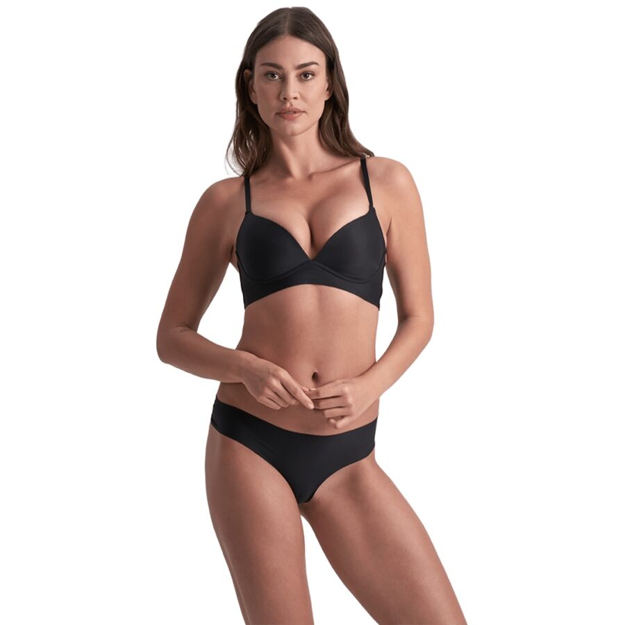 BYE-BRA - PACK 2 TANGAS INVISIBLES BEIGE Y NEGRO TALLA M