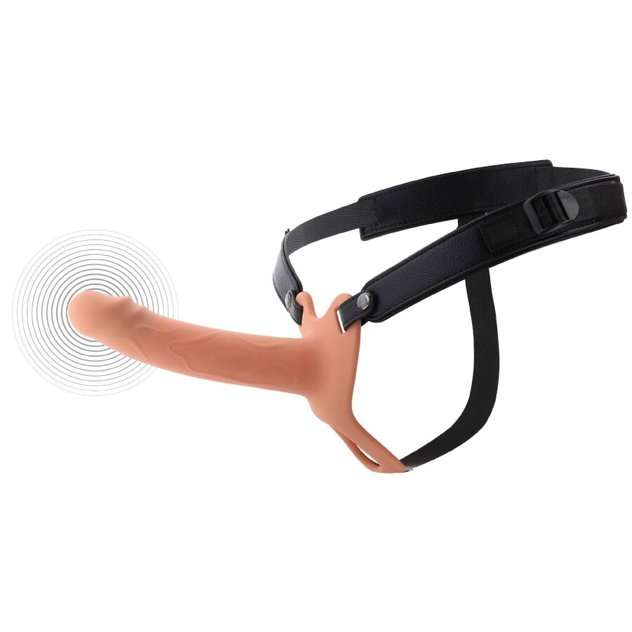 HIDDEN DESIRE - INFERNO VIBRIERENDER PENIS-SLEEVE ZUM AUFSCHNALLEN 18 CM