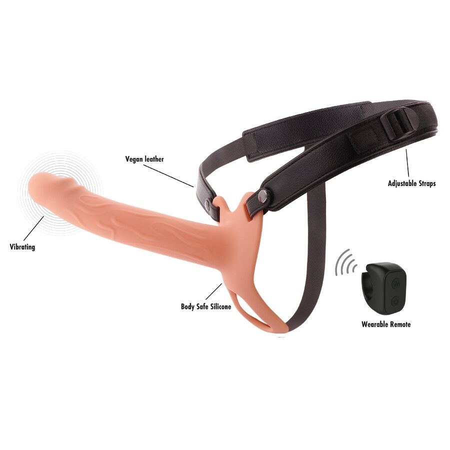 HIDDEN DESIRE - INFERNO VIBRIERENDER PENIS-SLEEVE ZUM AUFSCHNALLEN 20 CM