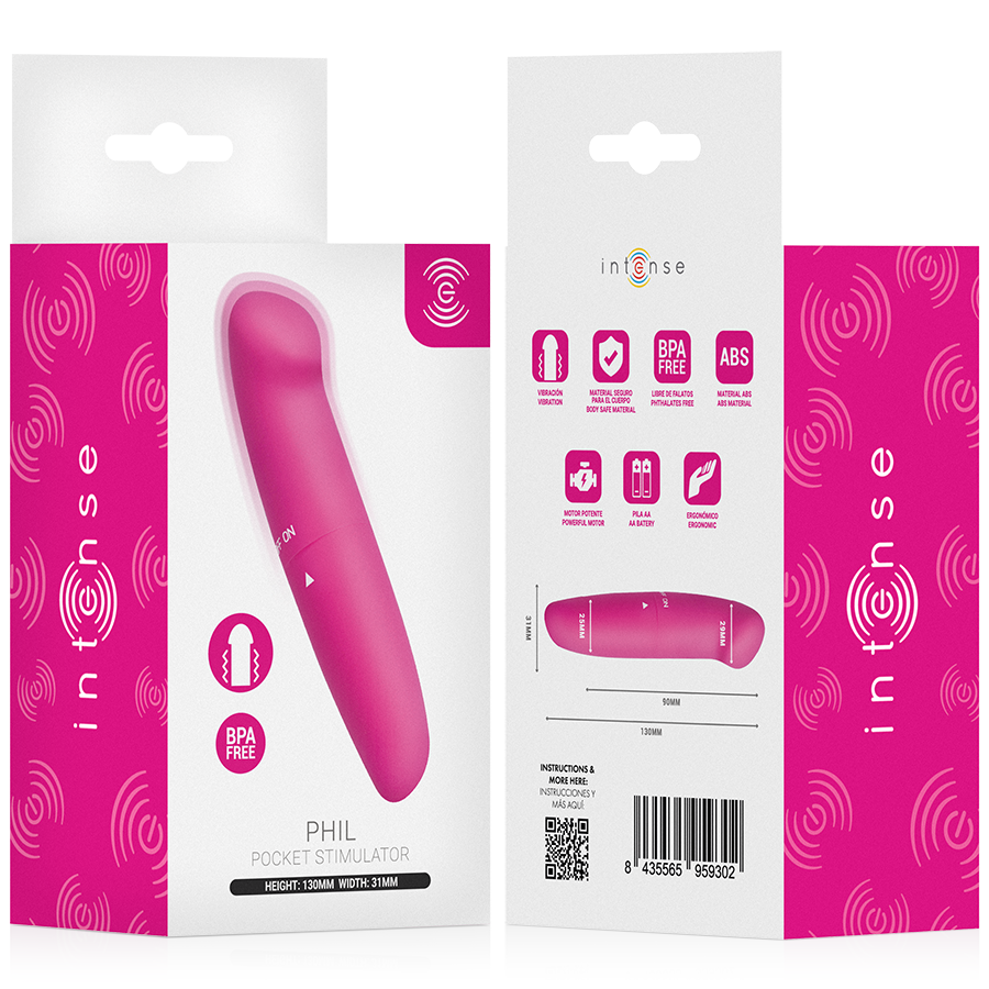 INTENSE - PHIL G-PUNKT-VIBRATOR, ROSA, 13 CM