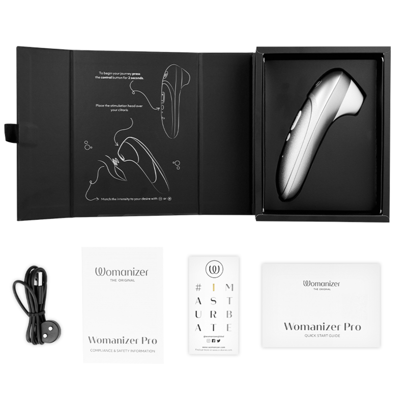 Womanizer – Pro Vibrant Klitoralstimulator Silbergrau