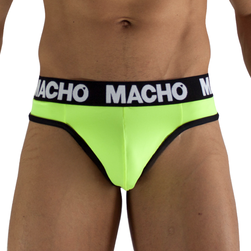 MACHO - MTG001 FLUORESZIERENDER GELBER STRINGTANGA, GRÖSSE S