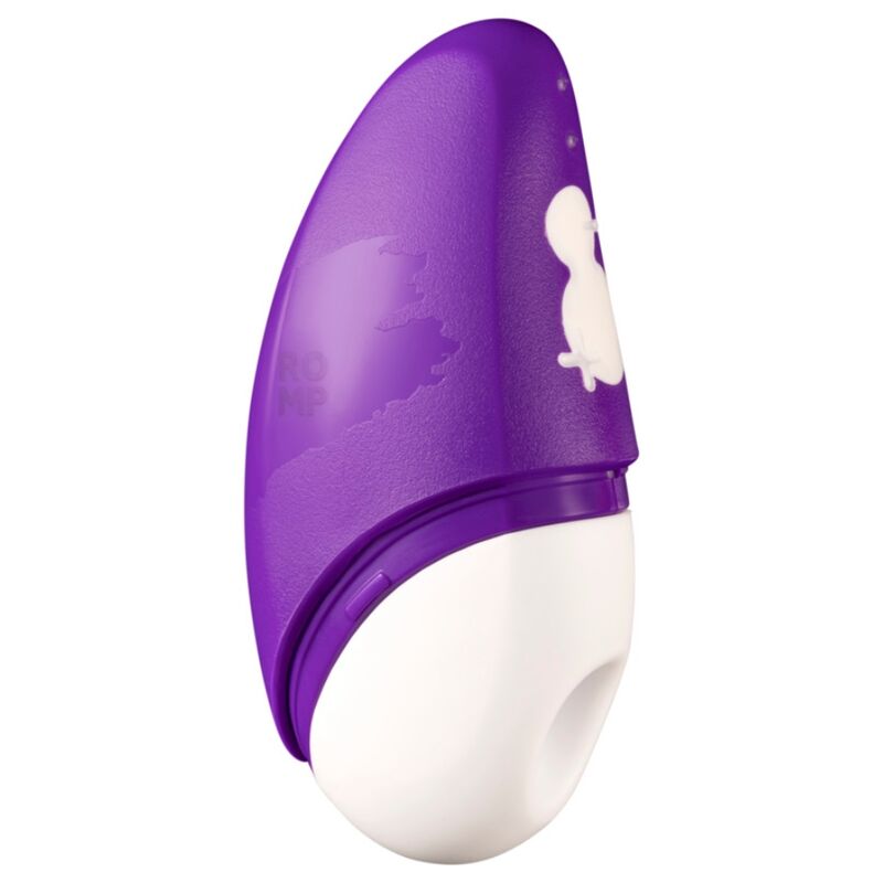 ROMP - KOSTENLOSER X KLITORALSTIMULATOR MIT DECKEL, 10 STUFEN, WIEDERAUFLADBAR, LILA