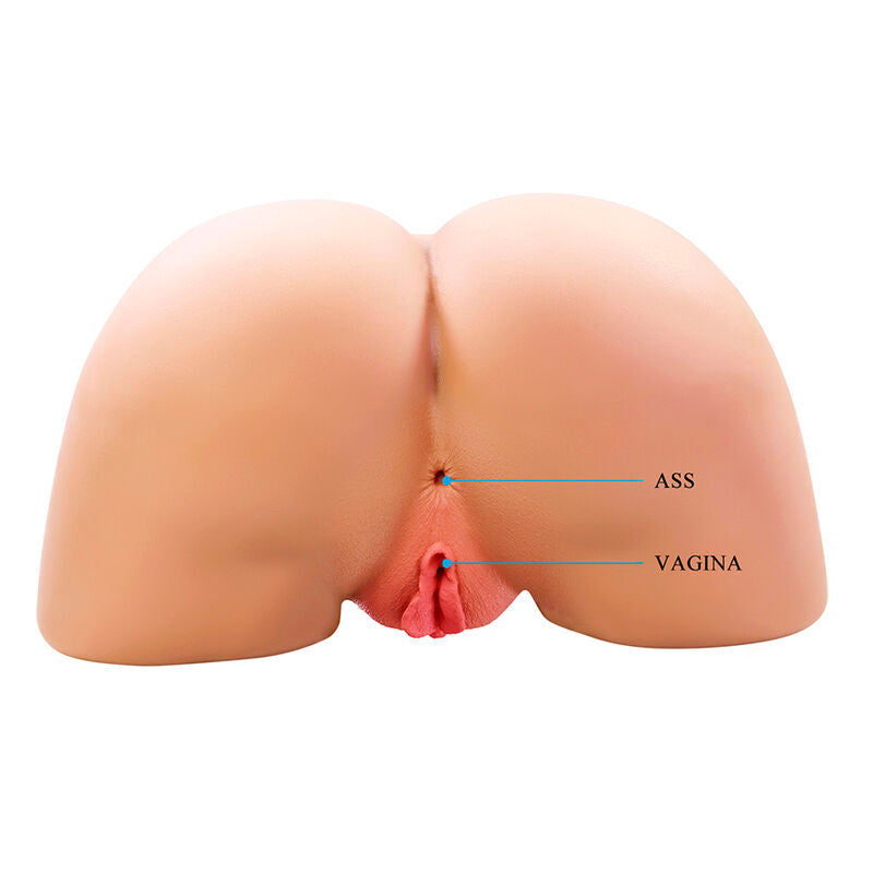 CRAZY BULL - OLIVIA DOPPELTER VAGINAL- UND ANALVIBRATIONSMASTURBATOR FLESH