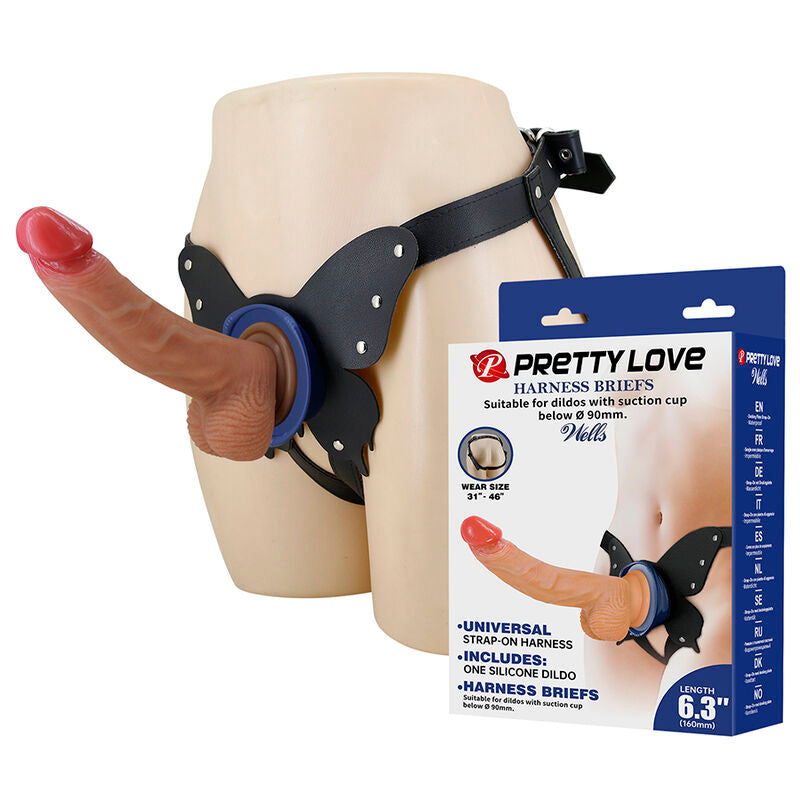 PRETTY LOVE - YETI STRAP-ON HARNESS MIT SAUGDILDO FLESH