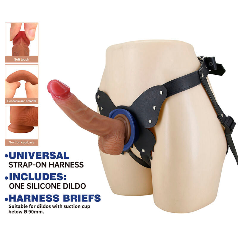 PRETTY LOVE - YETI STRAP-ON HARNESS MIT SAUGDILDO FLESH