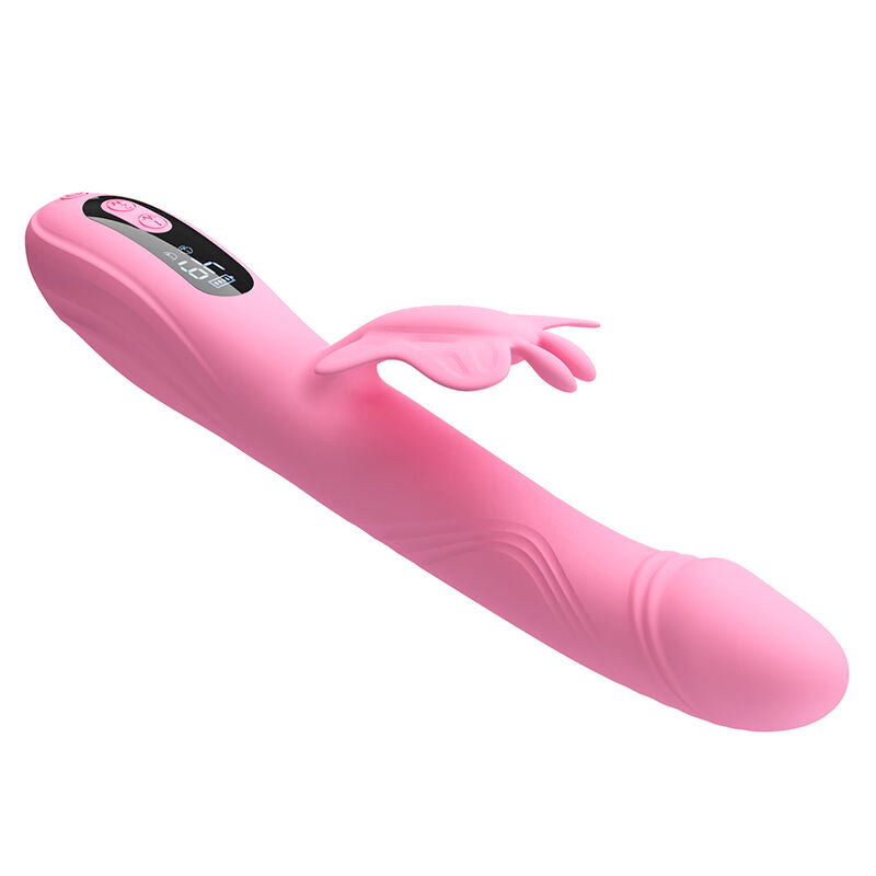 PRETTY LOVE - BELLA RABBIT VIBRATOR MIT SCHMETTERLINGS-STIMULATION UND LED PINK