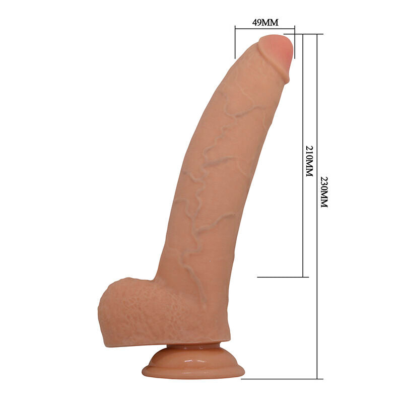 PRETTY LOVE - FABIAN FLEXIBLER DILDO MIT SAUGKAPSEL FLEISCH