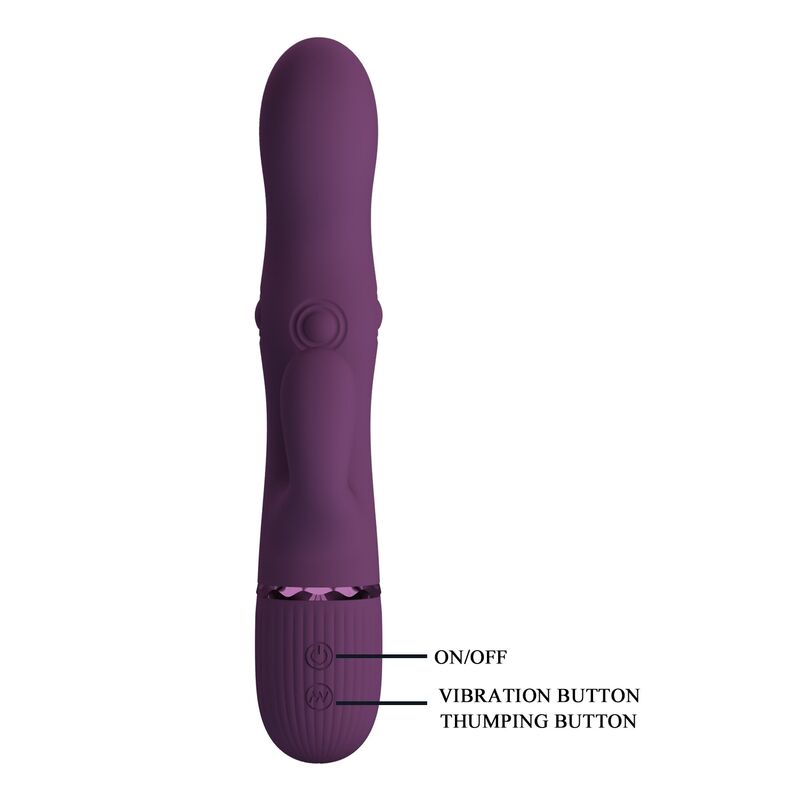 PRETTY LOVE - ZACH WIEDERAUFLADBARER HASE-VIBRATOR MIT STOSSFUNKTIONEN UND 5+5 FUNKTIONEN
