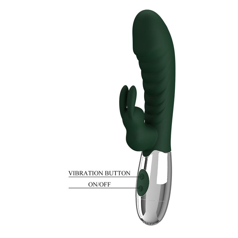 PRETTY LOVE - NAUGHTY BUNNY KANINCHEN-VIBRATOR MIT 30 FUNKTIONEN, USB-AUFLADBAR, GRÜN