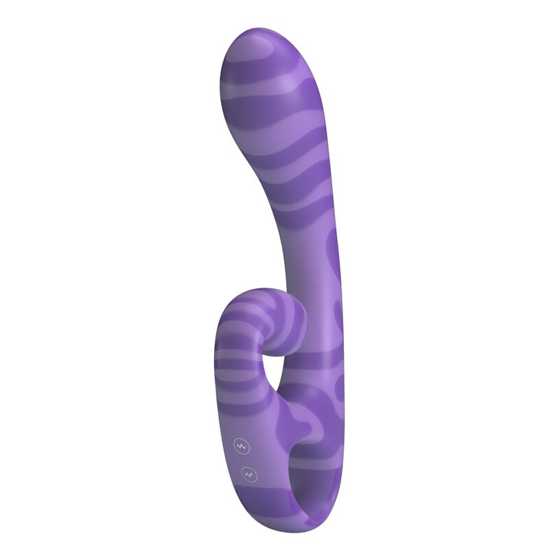 PRETTY LOVE - SUMMER DOPPEL-VIBRATOR MIT GRIFF 19 CM Ø 3,5 CM LILA