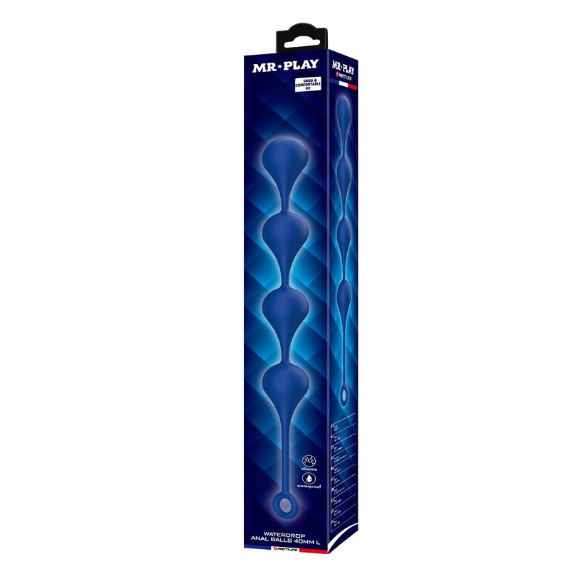 MR PLAY – BLAUE SILIKON-ANALPOLSTER, GRÖSSE L (42,6 CM)