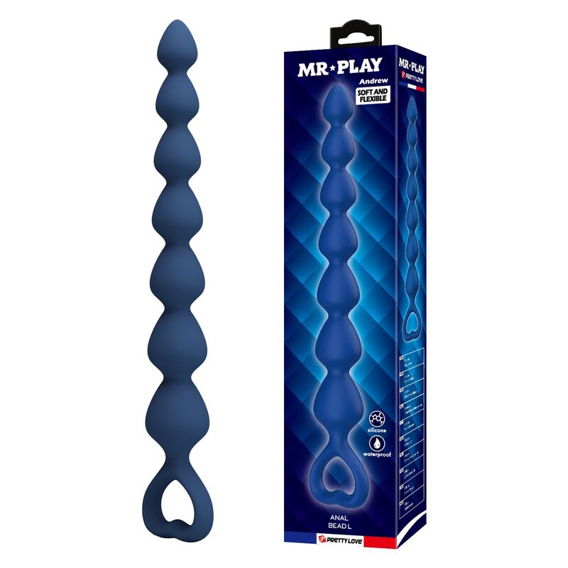 MR PLAY – BLAUE SILIKON-ANALKAPSELN & ANALPLUG 26,7 CM