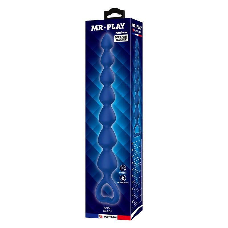 MR PLAY – BLAUE SILIKON-ANALKAPSELN & ANALPLUG 26,7 CM