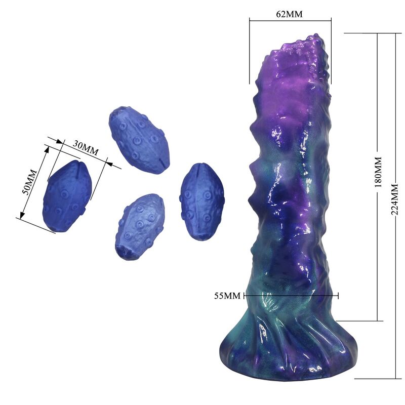 POWER MONSTERS - DUSKWALKER SENTINEL DREIFARBIGER AUFBLASBARER FANTASY-SILIKONDILDO 23 CM Ø 5 CM