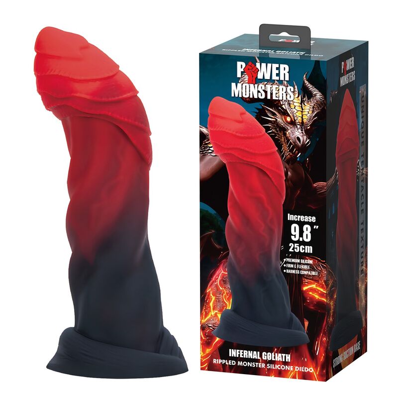 POWER MONSTERS – INFERNAL GOLIATH BICOLOR FANTASY SILIKONDILDO 25 CM Ø 6 CM