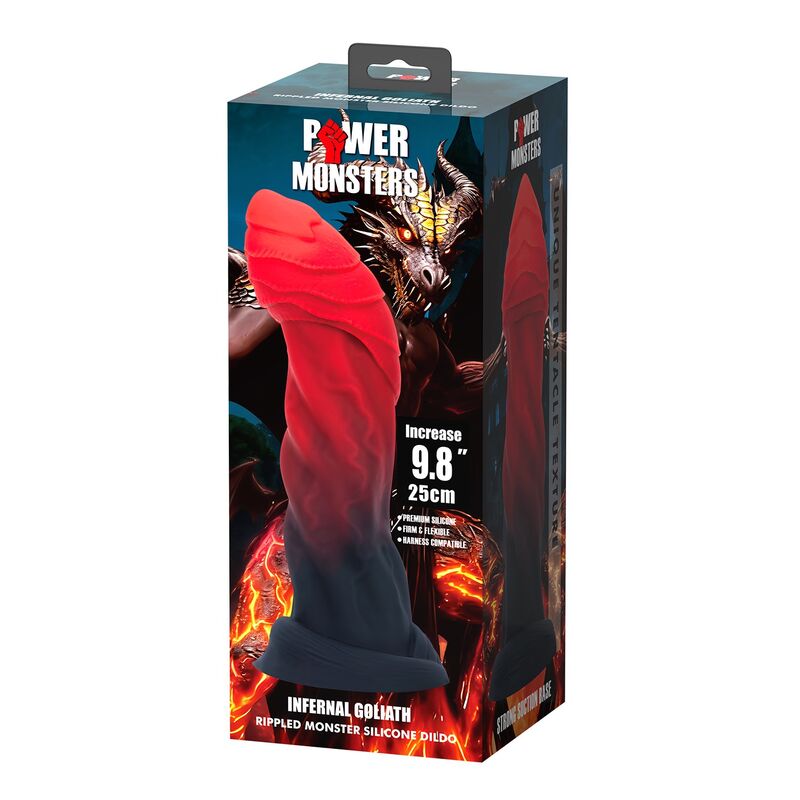 POWER MONSTERS – INFERNAL GOLIATH BICOLOR FANTASY SILIKONDILDO 25 CM Ø 6 CM