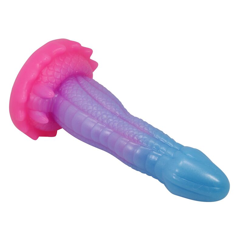 POWER MONSTERS - VOID PYTHON FANTASY DILDO MIT SAUGNAPF 20,5 CM Ø 5,2 CM BLAU, LILA & PINK