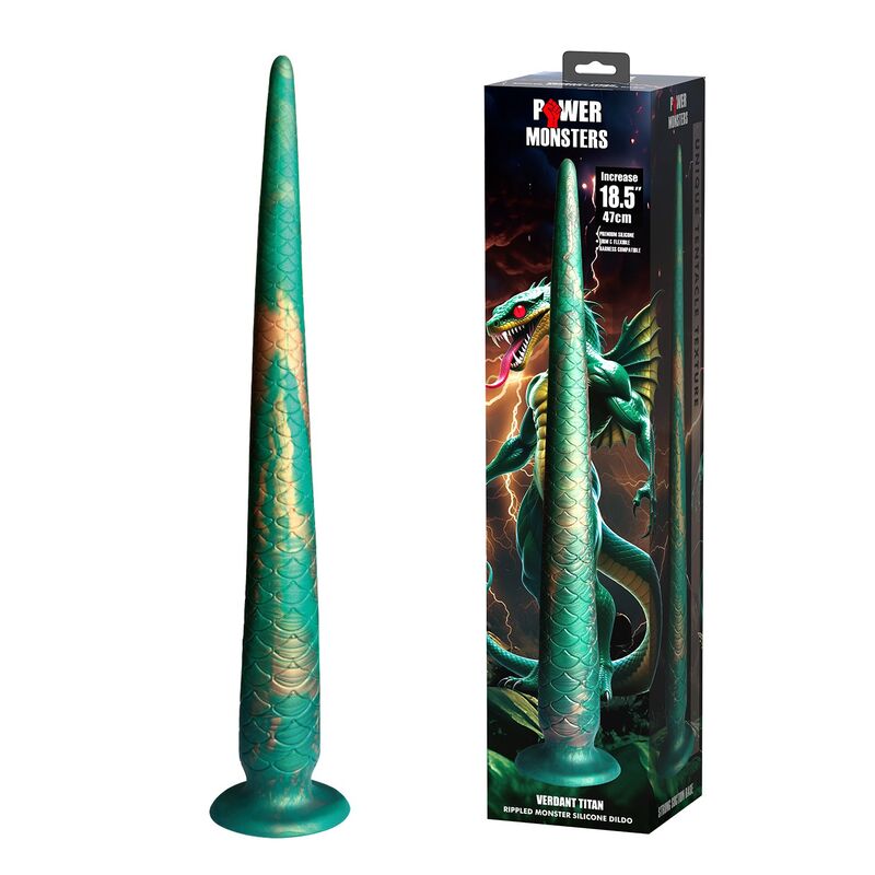 POWER MONSTERS - WILDWYRM TAIL BICOLOR FANTASY SILIKONDILDO 47 CM Ø 4 CM