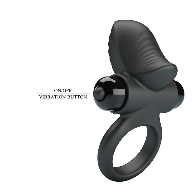 PRETTY LOVE - ADRIEN VIBRIERENDER PENISRING MIT 10 FUNKTIONEN, SCHWARZ