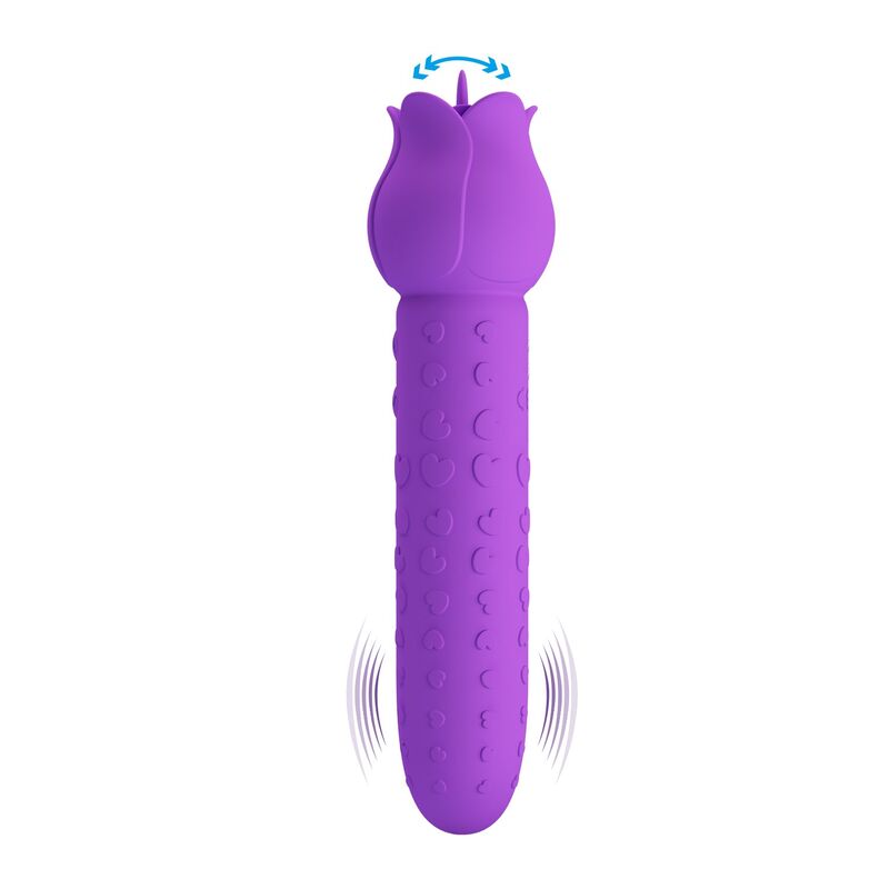 PRETTY LOVE - DANNELL WIEDERAUFLADBARER ORALSTIMULATOR UND KLITORISATIV-VIBRATOR LILA