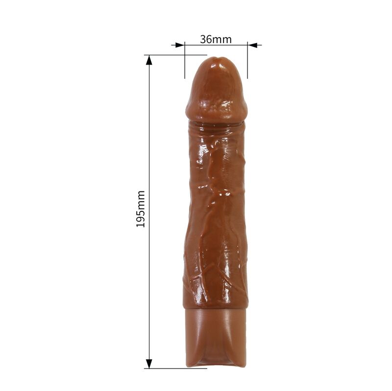 PRETTY LOVE - DONALD REALISTISCHER VIBRATOR 19,5 CM Ø 4 CM BRAUN