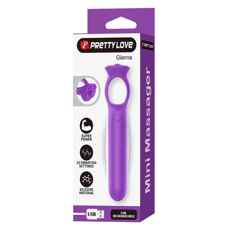 PRETTY LOVE - GIANA WIEDERAUFLADBARER MINI-VIBRATOR-MASSAGEGERÄT LILA
