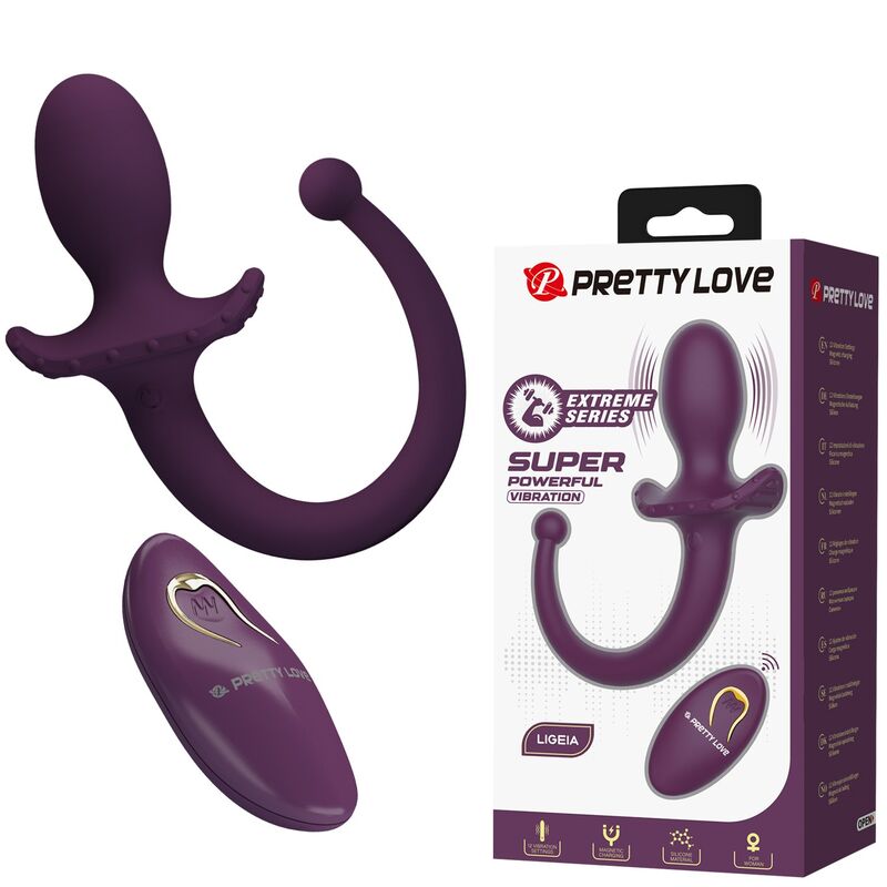 PRETTY LOVE - LIOEA VIBRIERENDER ANALPLUG MIT SCHWANZ, 12 FUNKTIONEN, LILA FERNBEDIENUNG