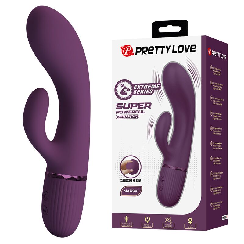 PRETTY LOVE - MARGIE WIEDERAUFLADBARER HASENVIBRATOR MIT 10 FUNKTIONEN, LILA