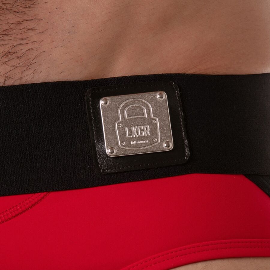 LOCKER GEAR - JOCKBRIEF MIT BREITEM BUND, ROT, M