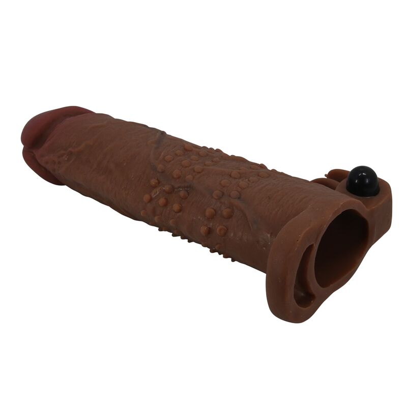 PRETTY LOVE - QUILLON VIBRIERENDER PENISSLEEVE 20 CM Ø 4 CM BRAUN