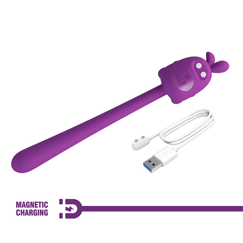 PRETTY LOVE – NIEDLICHER HASE-FLIRTSTIFT, FLEXIBLER VIBRATOR, USB-AUFLADBAR, LILA