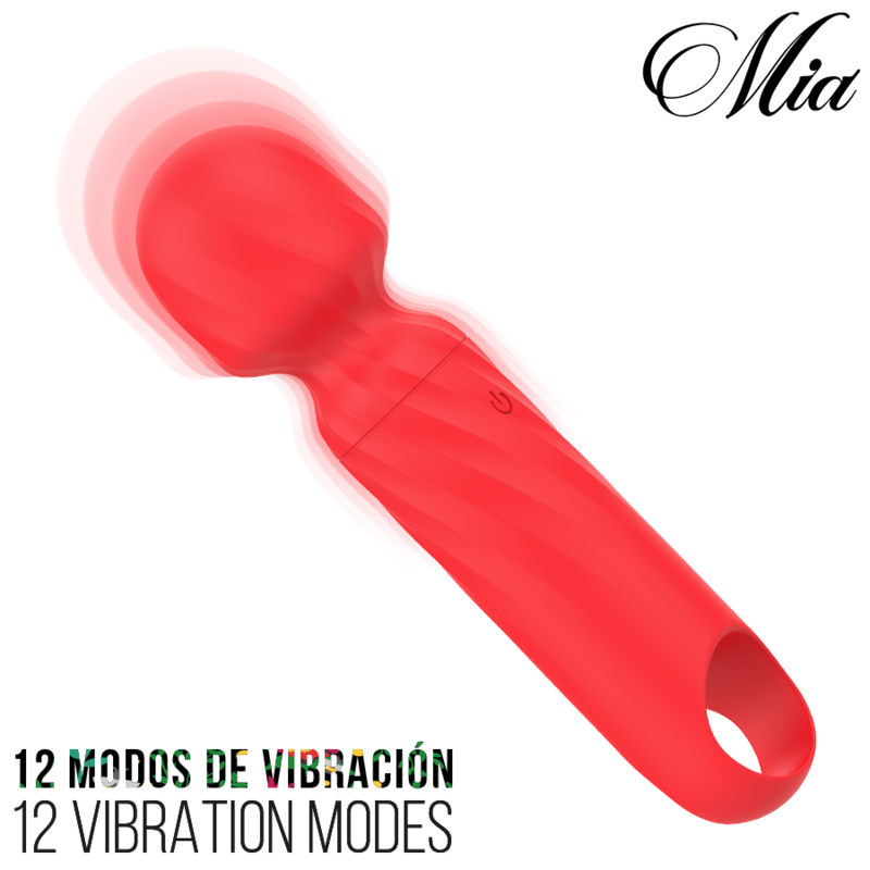 Mia – Lucy Ellen USB-Aufladbarer Mini-Stäbchen-Massagegerät Rot