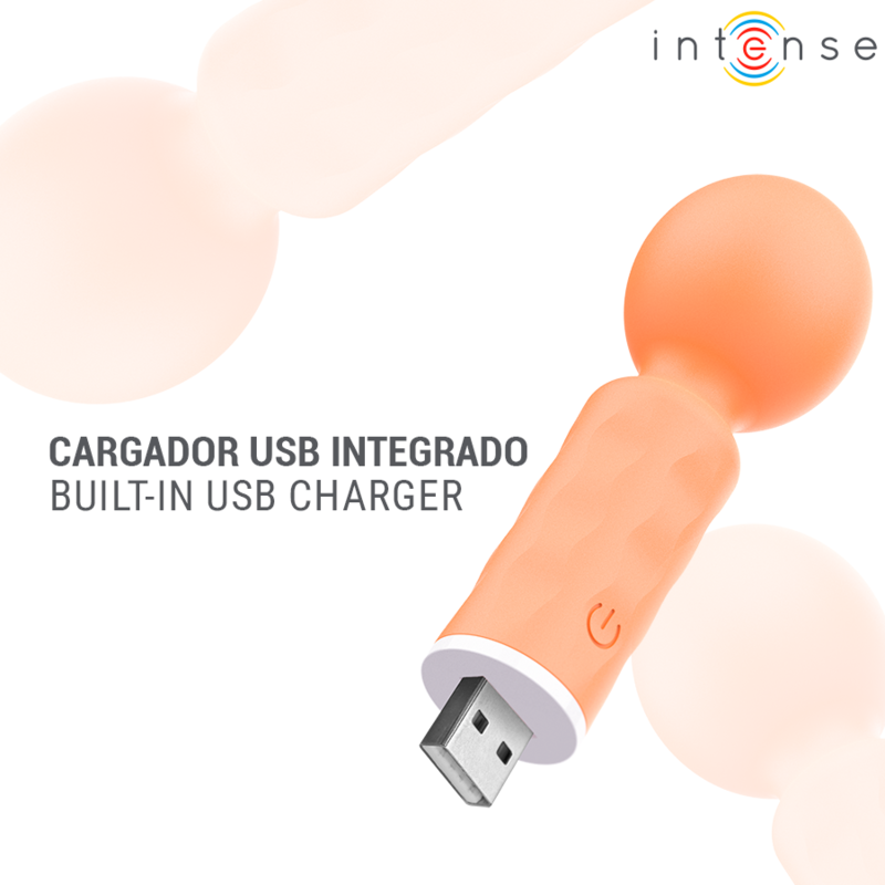 Intense – Jared Mini-Stäbmassager USB-Aufladbar Orange