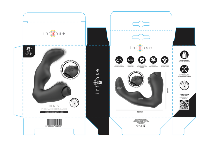 Intense – Henry USB-Aufladbarer Prostata-Massagegerät Schwarz