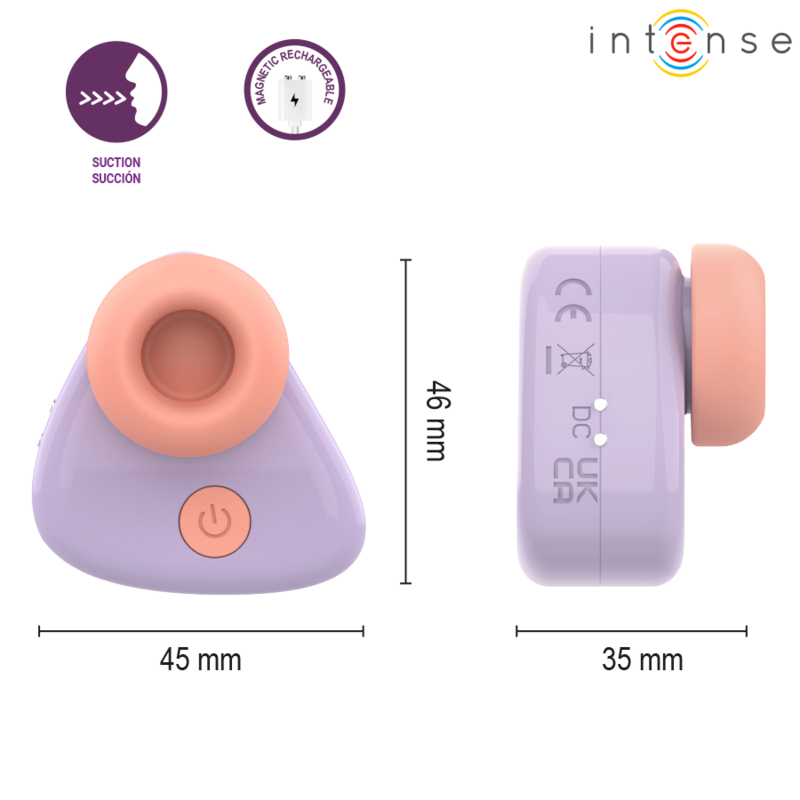 Intense – Cuki USB-Aufladbarer Saug-Kltoralstimulator Lila