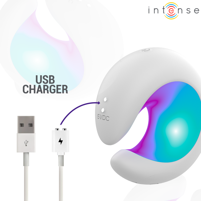 Intense – Aston USB-Aufladbarer Klitoralstimulator mit Saugfunktion und Vibration, Weiß