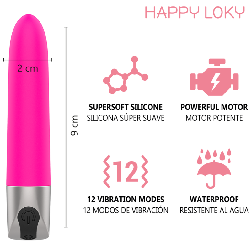 Happy Loky – Ferkchen USB-Aufladbarer Mini-Vibrator Pink