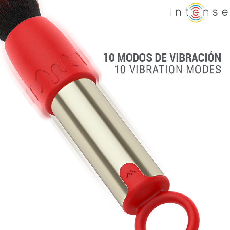 Intense – Tom USB-Aufladbarer Vibrierender Make-Up-Pinsel Rot