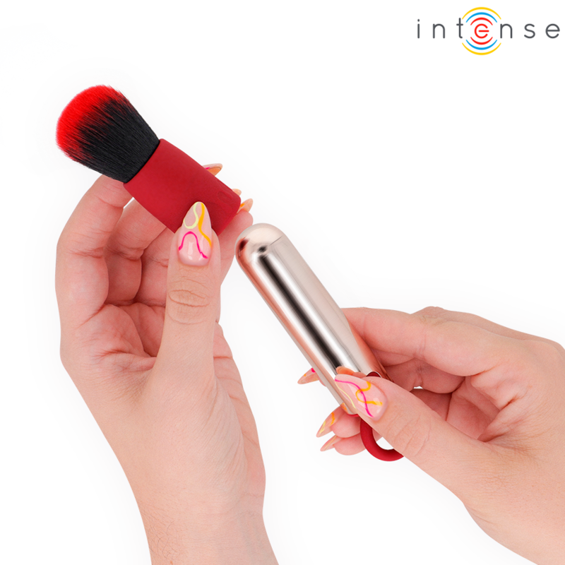 Intense – Tom USB-Aufladbarer Vibrierender Make-Up-Pinsel Rot