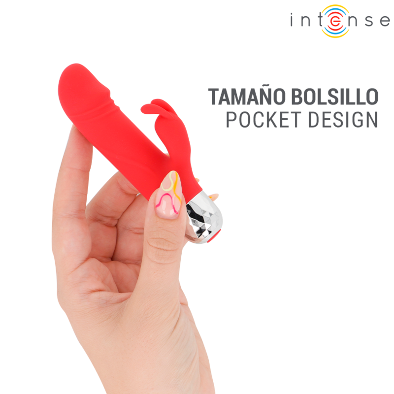 Intense – Mike USB-Aufladbarer Mini-Hase-Vibrator Rot