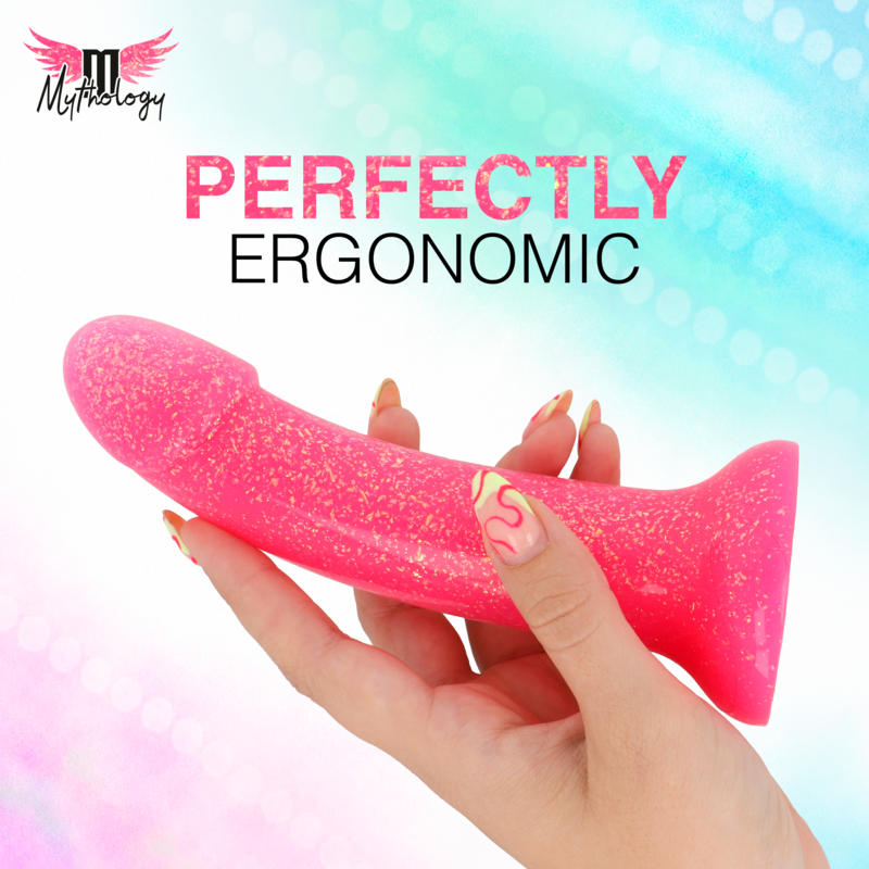 Mythology – Lyra 7 Silikondildo 17 cm Ø 3,6 cm Rosa Gold Gesprengt