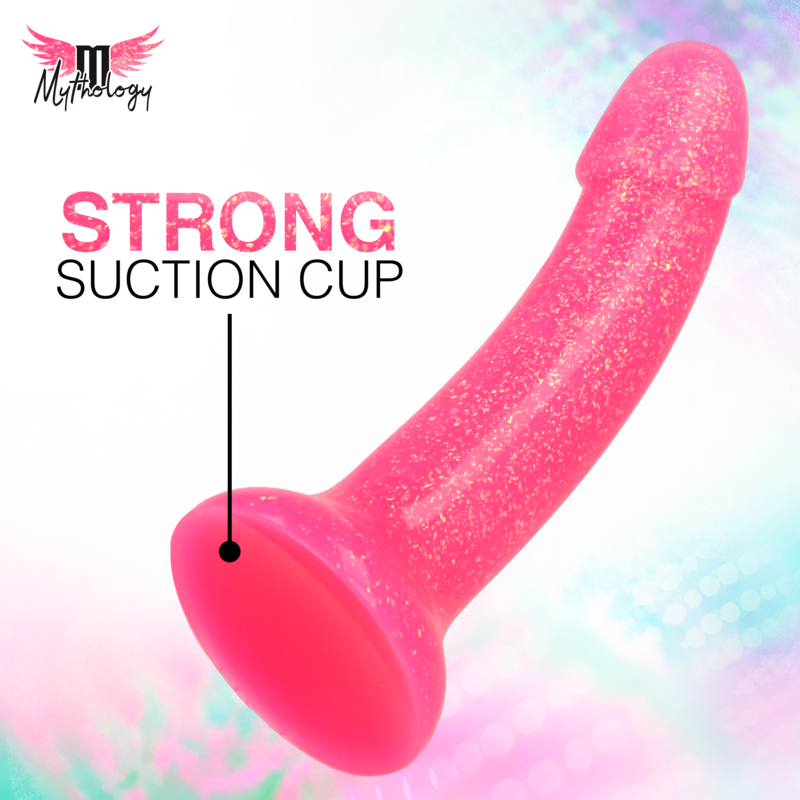 Mythology – Lyra 7 Silikondildo 17 cm Ø 3,6 cm Rosa Gold Gesprengt