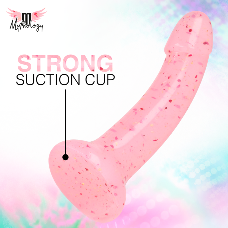 Mythology – Lyra 9 Silikondildo 17 cm Ø 3,6 cm Klar Rosa Rot Gesprengt