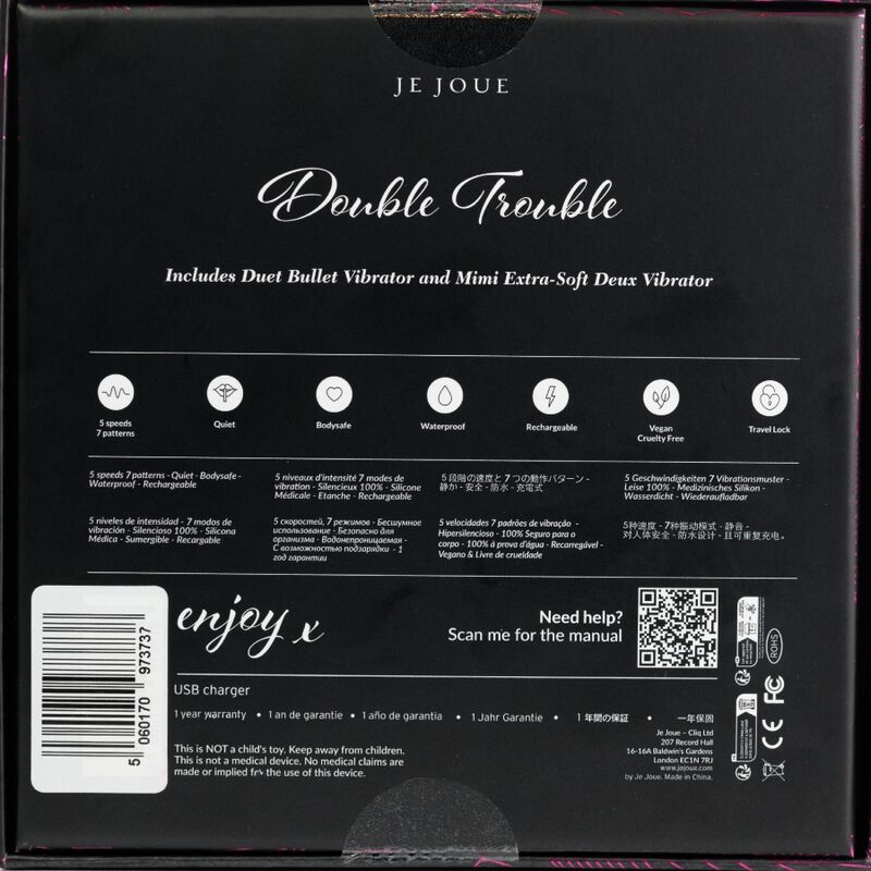 Je Joue – Double Trouble Set Wiederaufladbarer Vibratoren
