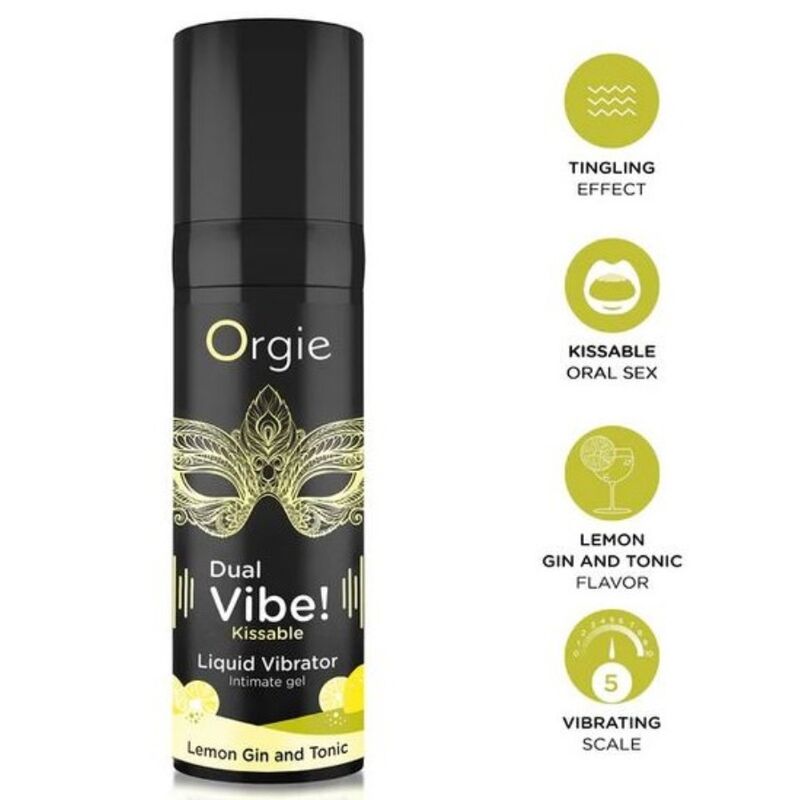 ORGIE - DUAL VIBE! LIQUID-VIBRATOR MIT ZITRONEN-GIN-TONIC-GESCHMACK, 15 ML