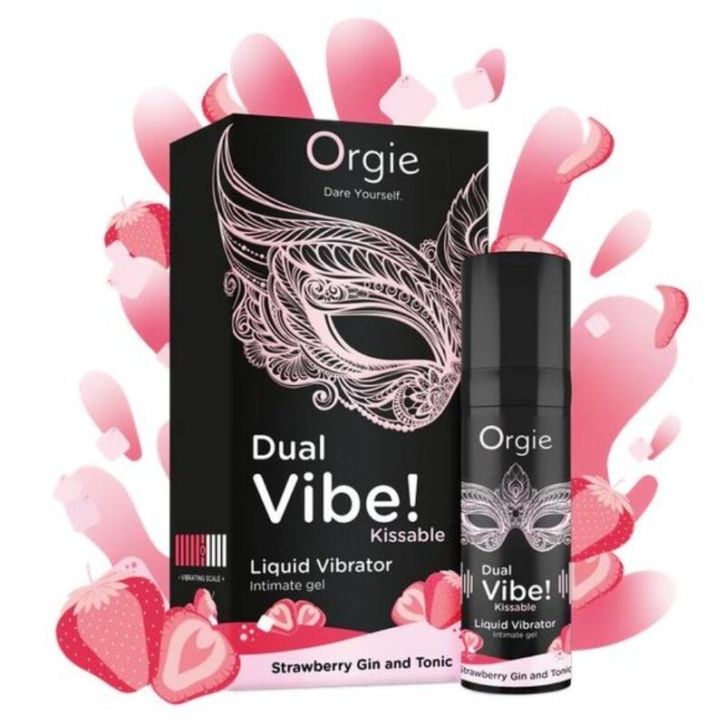 ORGIE - DUAL VIBE! ERDBEER-GIN-TONIC-VIBRATOR ZUM KÜSSEN, 15 ML