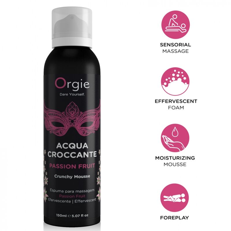 ORGIE - ACQUA CROCCANTE PASSIONSFRUCHT KNUSPRIGE MASSAGEMOUSSE 150 ML