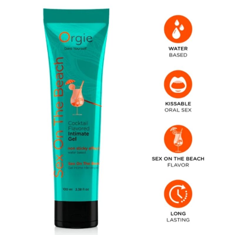 ORGIE - GLEITMITTEL-COCKTAIL-SEX AM STRAND, KÜSSEBARES, WASSERBASIERTES INTIMGEL, 100 ML