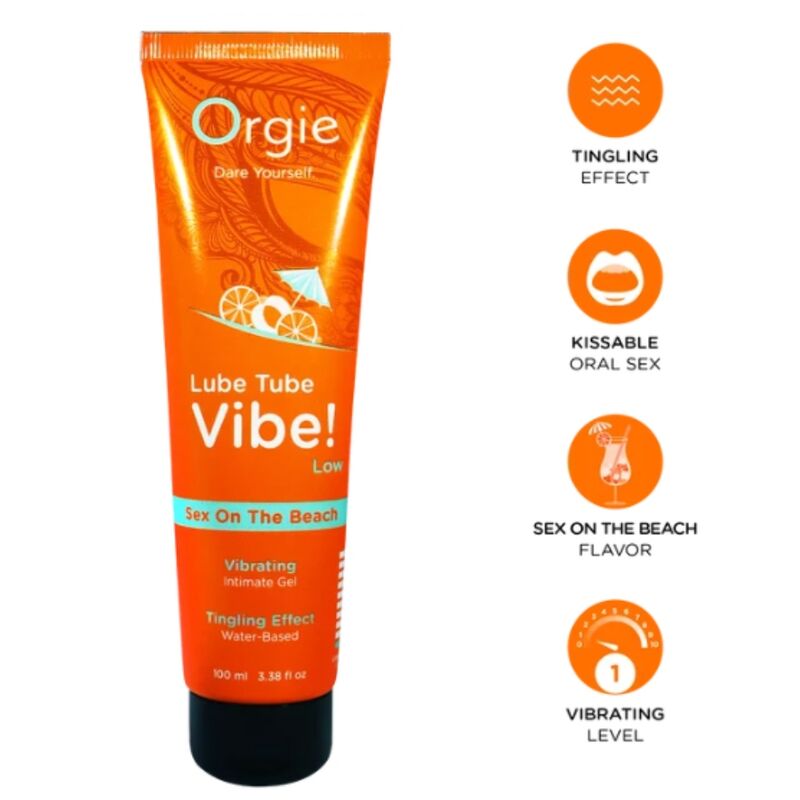 ORGIE - GLEITMITTEL-TUBE VIBE! SEX AM STRAND KÜSSEBARES INTIMGEL MIT LEICHTEM KRIBBELN 100 ML